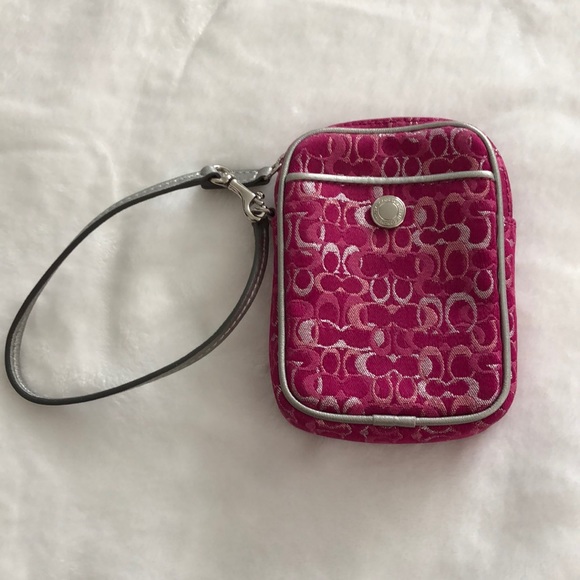 Coach Handbags - Small Pink Coach Wristlet